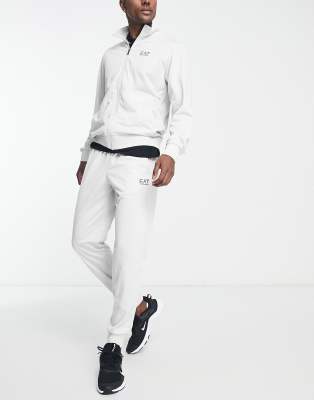 Emporio Armani EA7 nylon tracksuit in grey - ASOS Price Checker