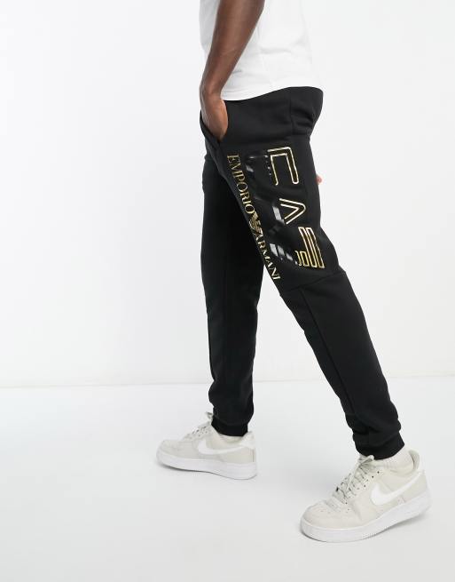 Emporio Armani EA7 Oversized joggingbroek met logo in zwart ASOS