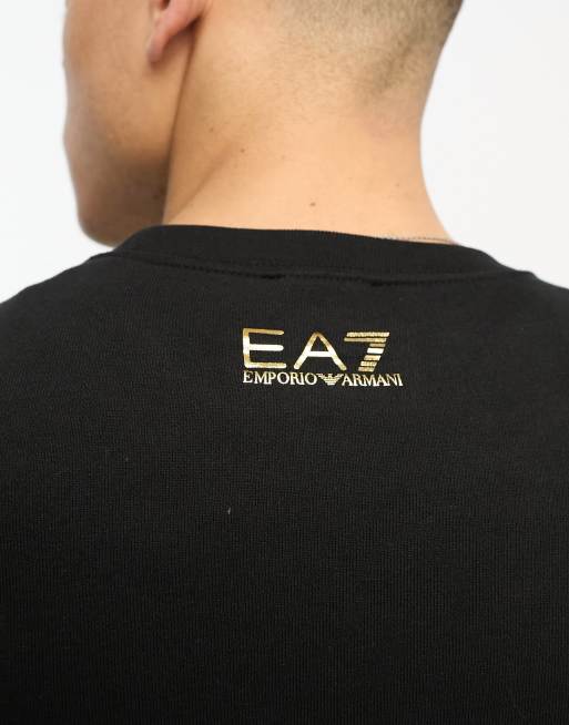 Emporio Armani EA7 oversized logo sweatshirt in black | ASOS