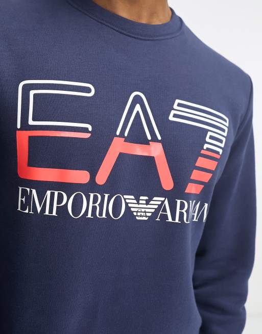 Ea7 logo deals sweatshirt