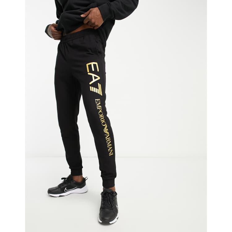 skade Langt væk Nægte Emporio Armani EA7 side logo sweatpants in black | ASOS