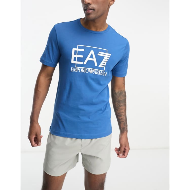 Ea7 t shirt on sale blue