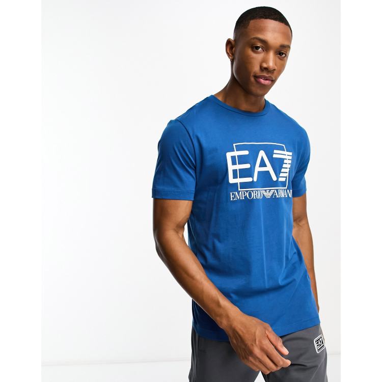 Ea7 blue hot sale t shirt