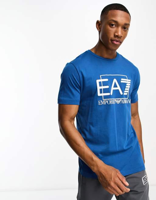 Ea7 t shirt deals blue