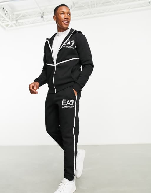 Emporio Armani EA7 visibility tracksuit in black ASOS