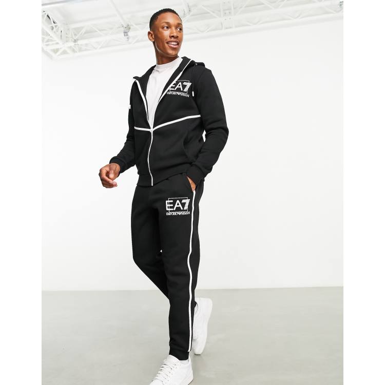 Emporio Armani EA7 visibility tracksuit in black ASOS