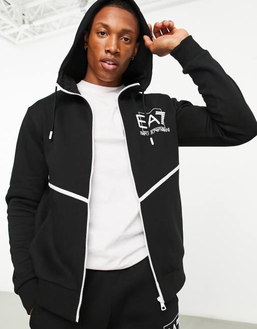 Emporio Armani EA7 Visibility Tracksuit In Black, 47% OFF