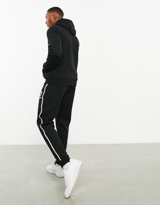 Black suede hot sale tracksuit