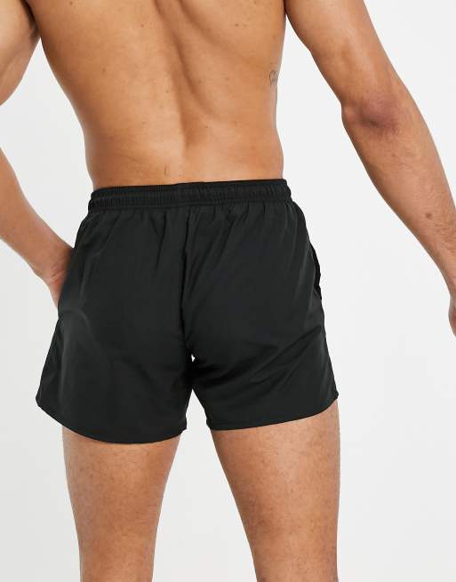 Emporio Armani eagle logo swim shorts in black, 2 of 4