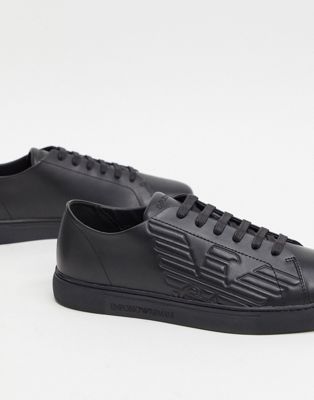 armani shoes black