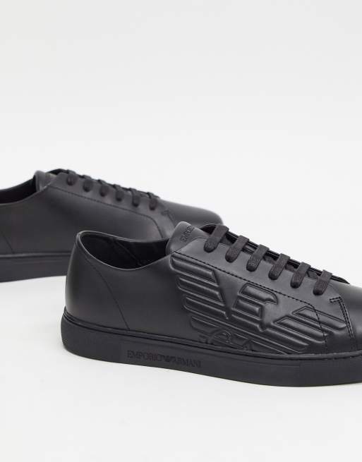 Emporio armani eagle online logo low trainers