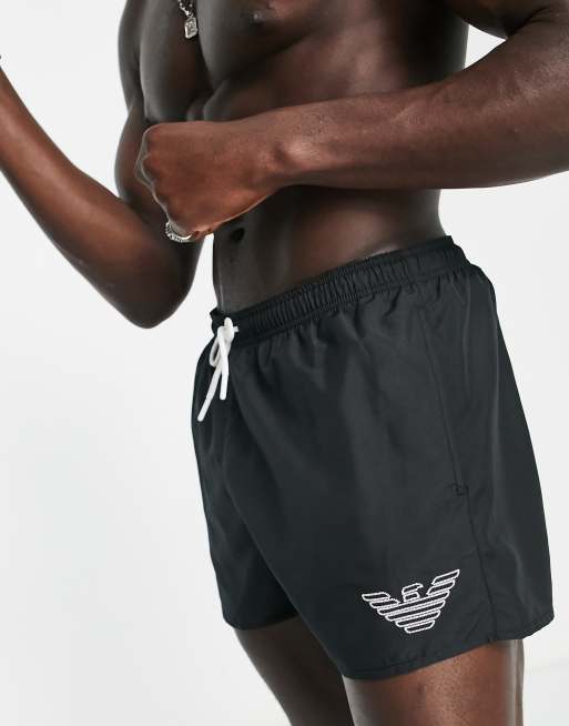 Black armani store swim shorts