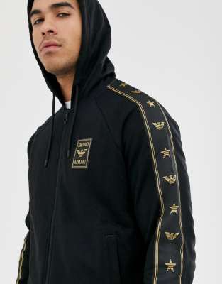 armani taped hoodie