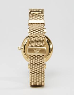 armani gold mesh watch