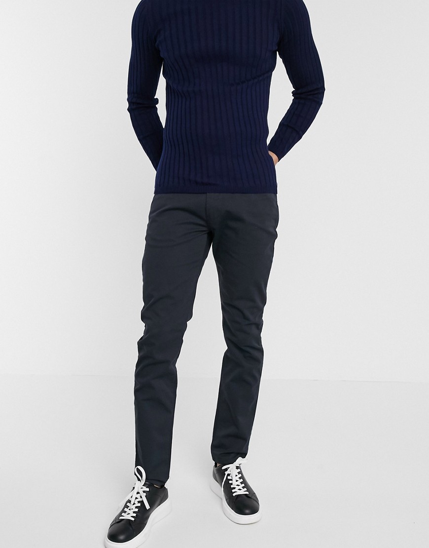 Emporio Armani - J06 - Slim-fit broek met dark wash-Marineblauw