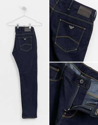 armani j06 slim fit jeans dark blue