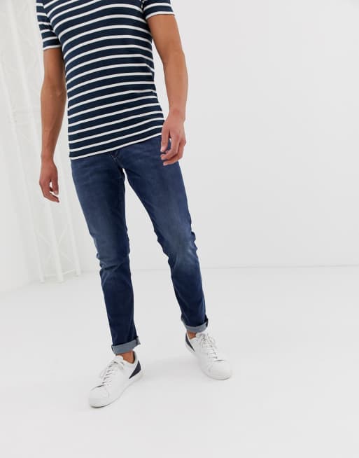 Emporio Armani J06 slim fit mid light wash jeans