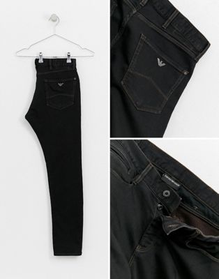 armani black skinny jeans mens