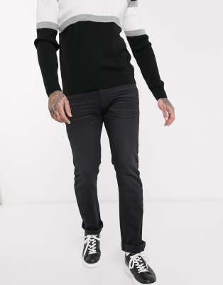 black armani jeans regular fit