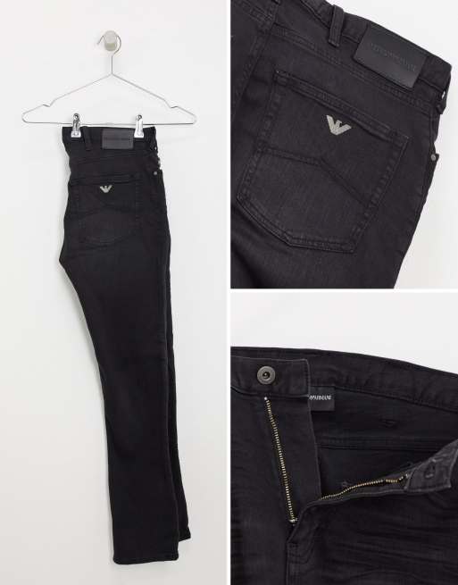 Emporio Armani J45 regular fit jeans in black wash