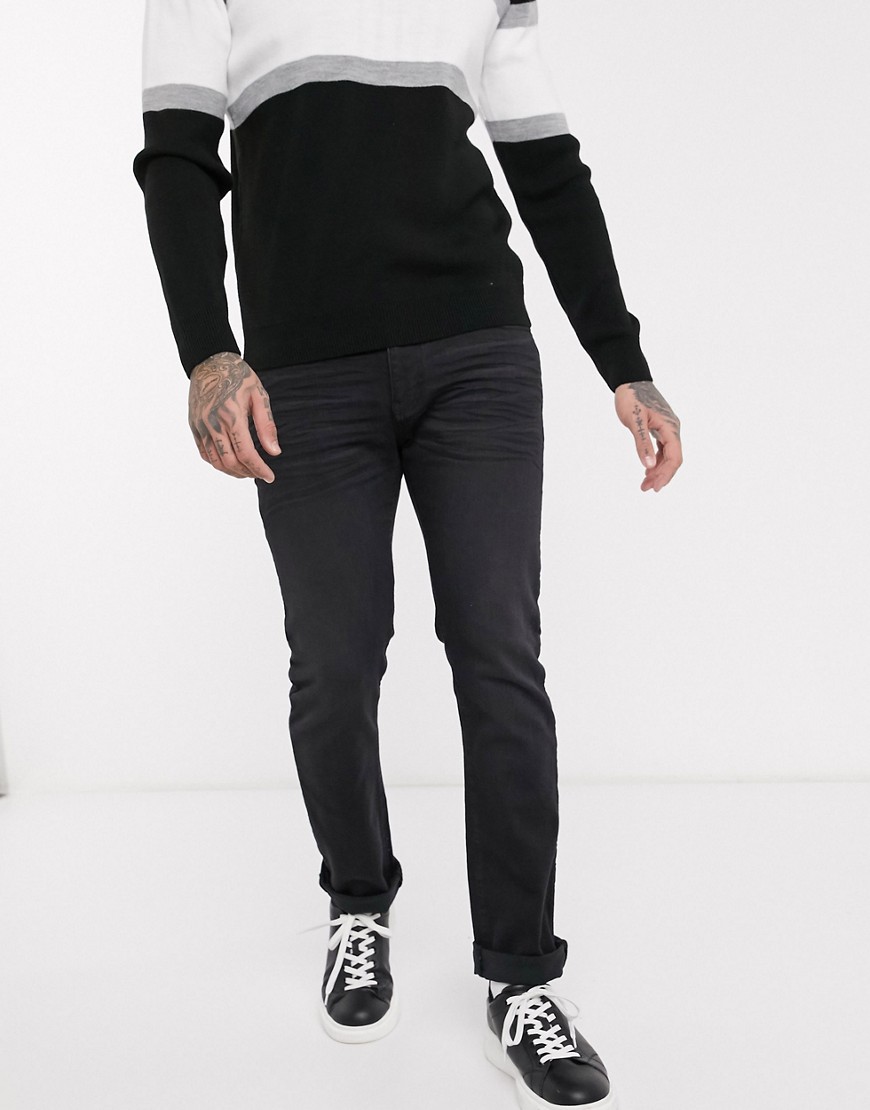 Emporio Armani – J45 – Svarta jeans i regular fit