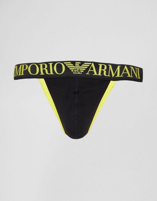 Emporio Armani men Black Magnum Jockstrap jock straps Underwear size XL