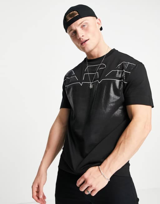 Emporio Armani large chest eagle t shirt in black ASOS