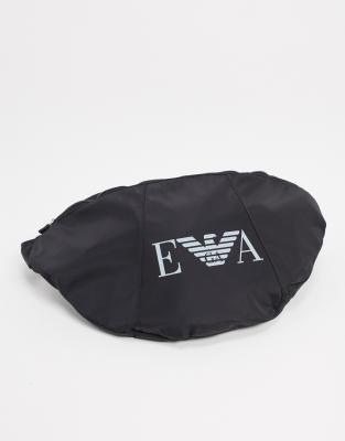 Emporio Armani Large Eva Logo Crossbody Bag In Black | ModeSens