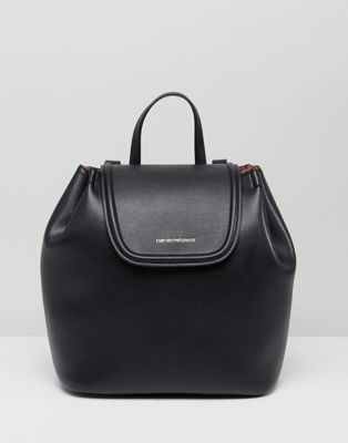 emporio armani leather backpack