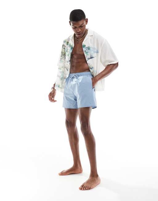 Emporio Armani logo swim shorts in light blue, 4 of 4