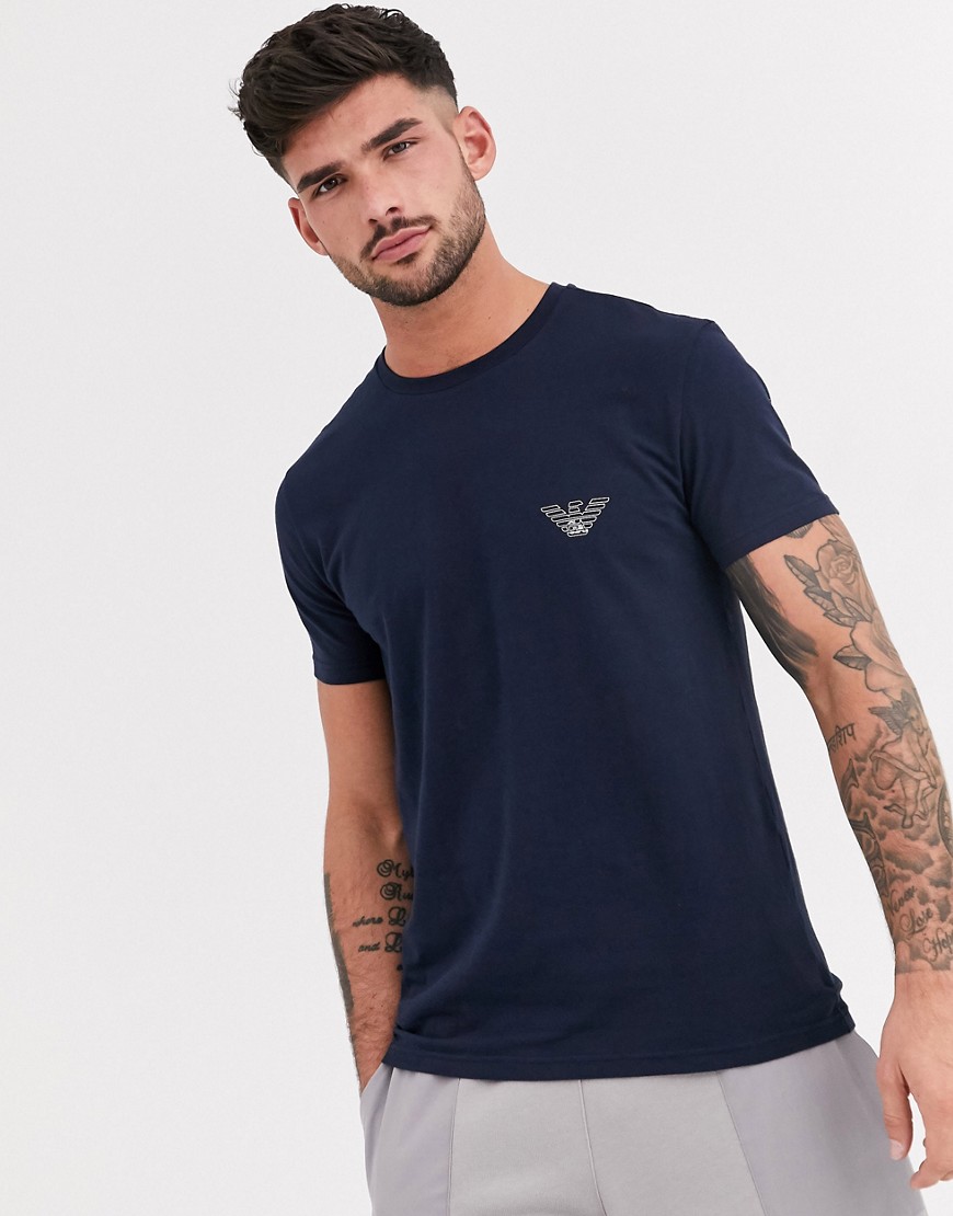 Emporio Armani - Loungekleding - Slim-fit lounge T-shirt met big eagle logo in marineblauw