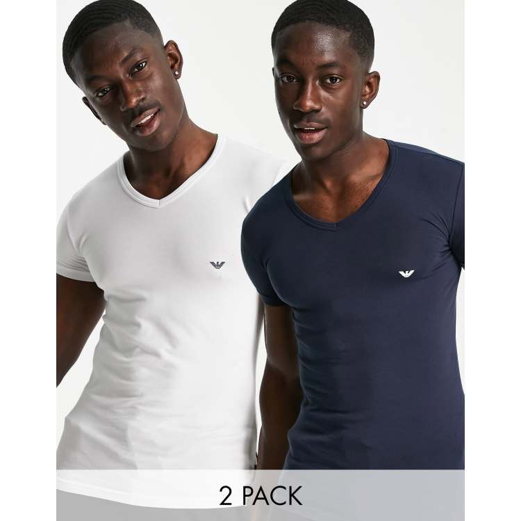 Armani v neck outlet t shirt