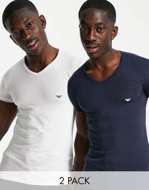 Emporio armani t shirt best sale 2 pack