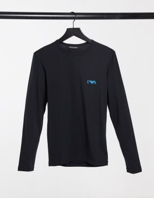 armani shirt black long sleeve