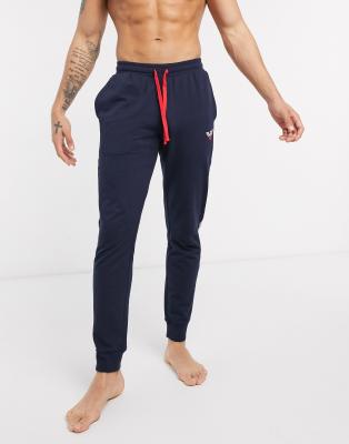 emporio armani taped jogger sweat in navy