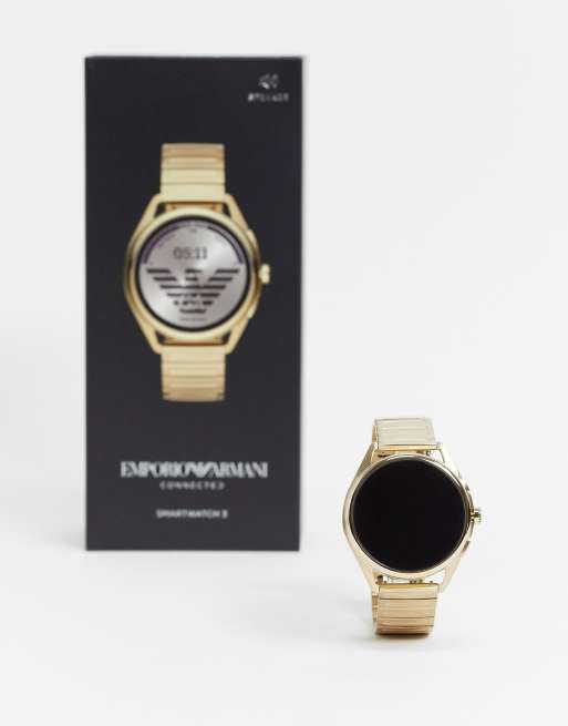 Armani shop gold smartwatch