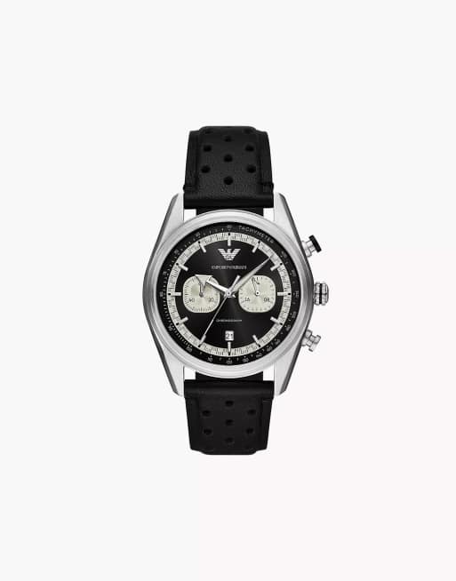 Emporio Armani Men's chronograph, stainless steel watch, ar11635 in black