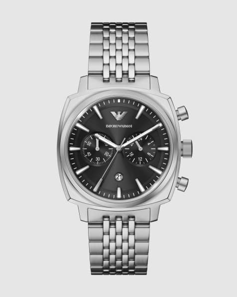 Emporio Armani Men's chronograph stainless steel watch, ar11725 in silver stainless steel - view 1