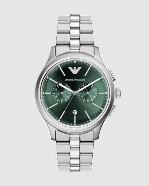 Emporio Armani Men's chronograph stainless steel watch, ar11746 in silver - view 1