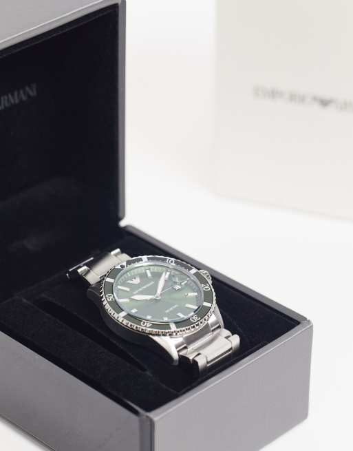 Emporio Armani mens diver silver bracelet watch , 4 of 4