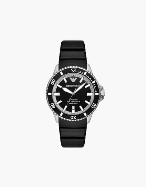 Emporio Armani Men's sea explorer automatic, stainless steel watch, ar60078 in black - view 1