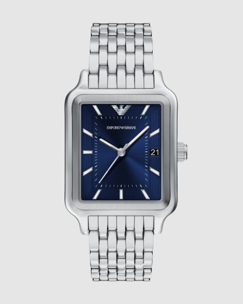 Emporio Armani Men's three-hand date stainless steel watch, ar11754 in silver - view 1