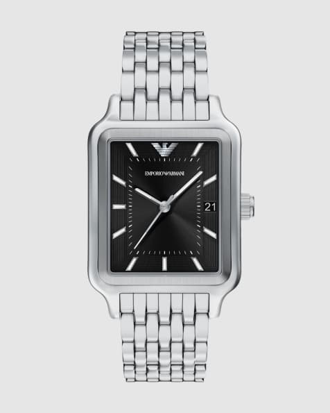 Emporio Armani Men's three-hand date stainless steel watch, ar11755 in silver - view 1