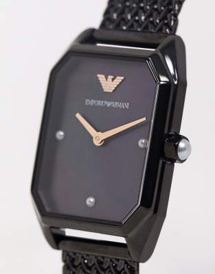 emporio armani quartz stainless steel back