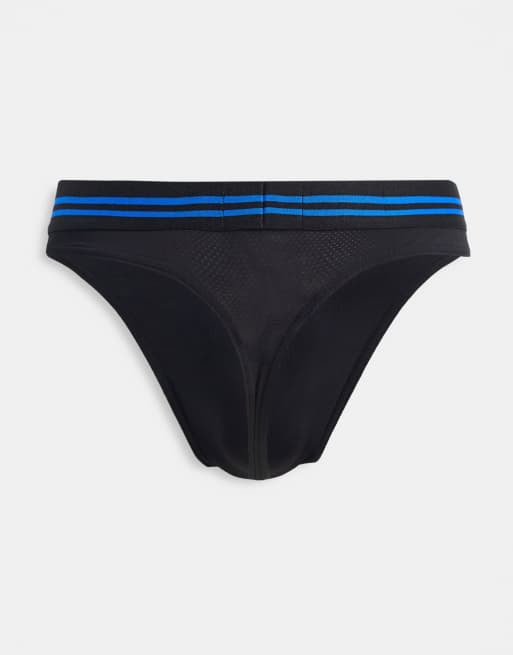 Emporio Armani microfiber thong in navy