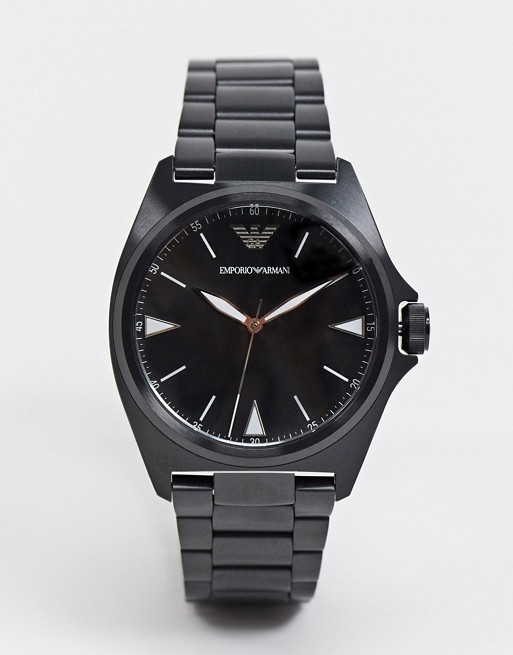 Emporio Armani nicola bracelet watch in black AR11257