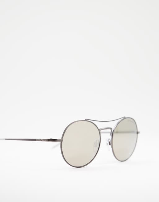 Emporio Armani - Occhiali da sole con lenti rotonde, 3 di 4