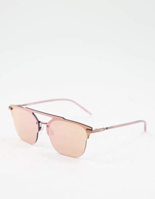 Emporio Armani – Okulary przeciwsłoneczne z prostym mostkiem
