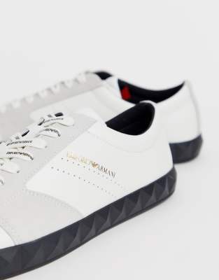 emporio armani white trainers