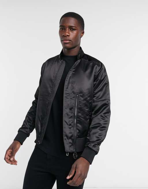 Emporio Armani padded bomber jacket with Milano back print in